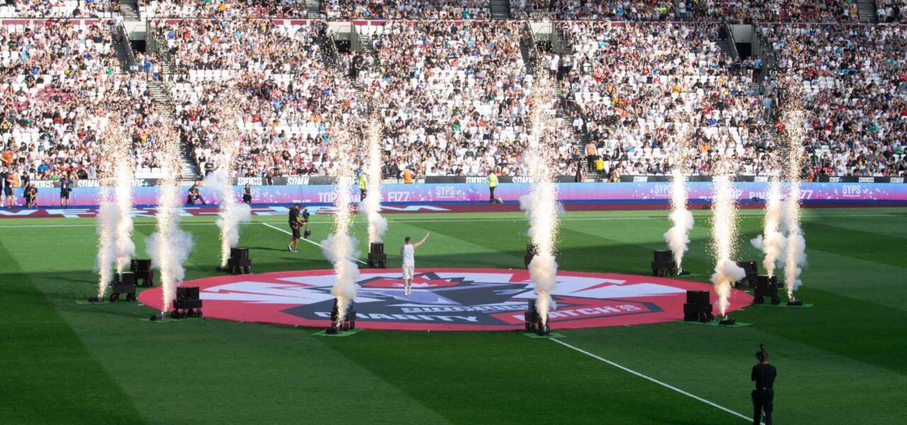 Sidemen-Charity-Match-2023-Aitch-Half-Time-Performance-Centre-Circle-With-Pyrotechnics