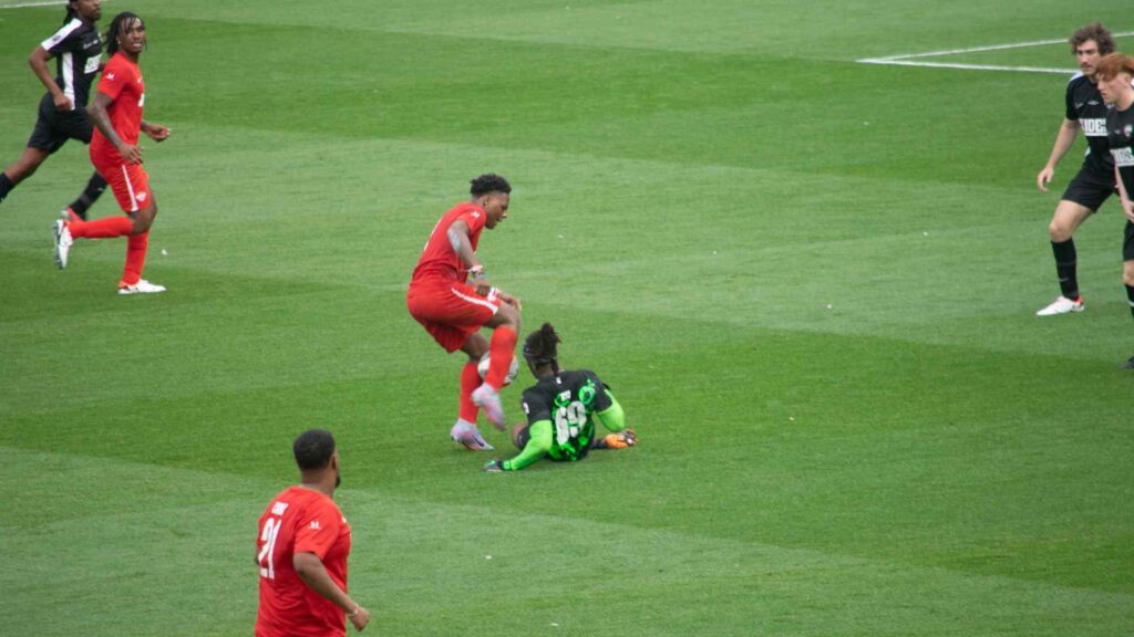 KSI tackling speed.