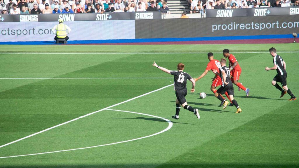 Speed on the ball, going for goal.