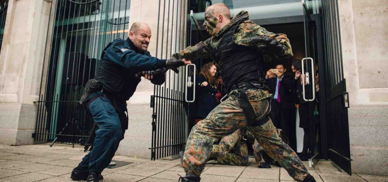 Stunt-Team-Performing-At-BillingGate-As-Army-Theme