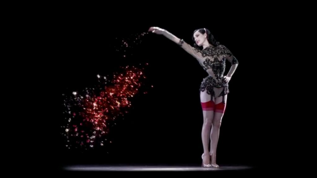 Burlesque style bespoke hologram design created for corporate client activation.