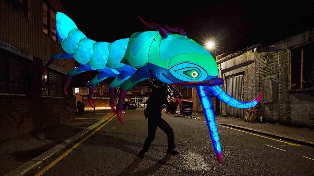 Illuminate your events with a captivating LED walkabout sea creature.