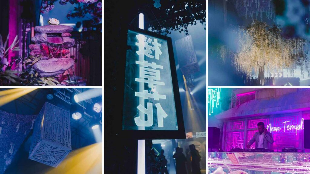Tokyo themed events and props for brand activations including signs and decor.