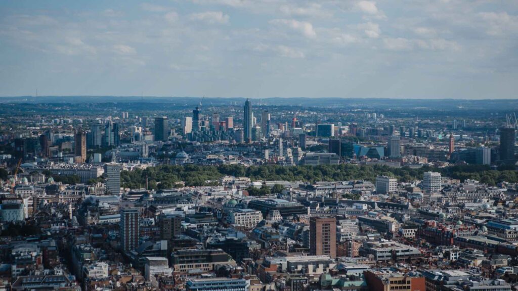 View of London from BT Tower.