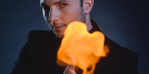 Mentalist-With-Fire-On-His-Hand