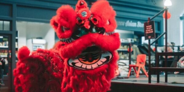 Red-Dancing-Chinese-Lion-Performer