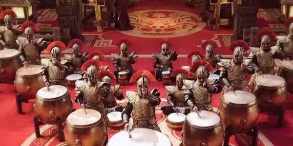 Chinese-New-Year-Drum-Performers-Wearing-Armour