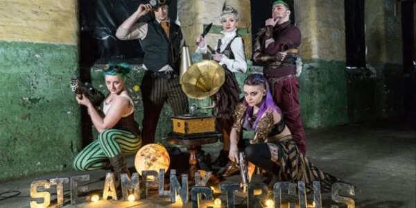 Steampunk-Circus-Posing-With-Props