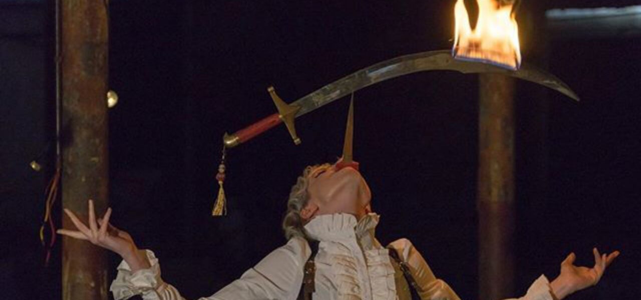 Steampunk-Circus-Show-Act- With-Sword_On-Fire
