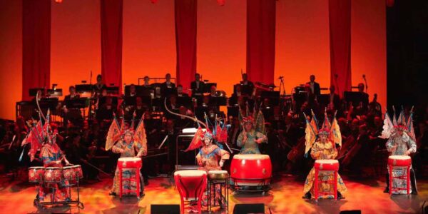 Traditional-Chinese-Drum-Show-On-Stage