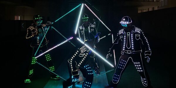 Glowing-Circus-Act-With-Prop