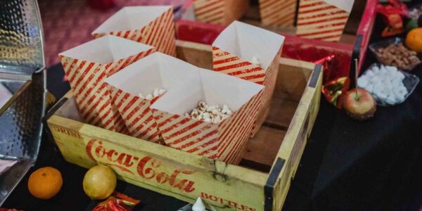 We can organise fun catering for your circus themed events such as popcorn.