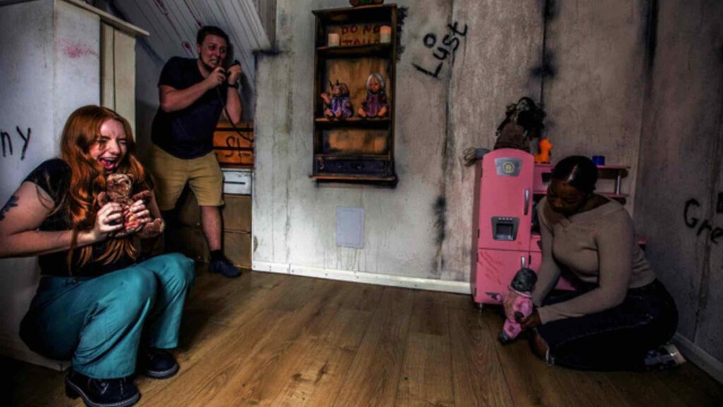 Themed scare escape room attraction by No Escape London.