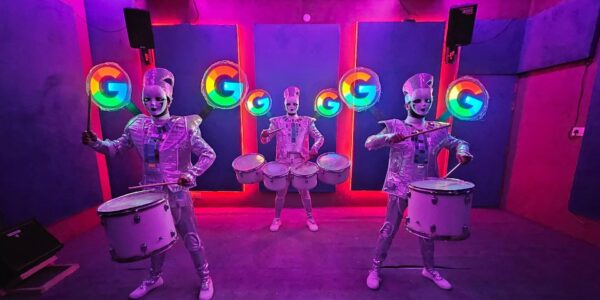 Bespoke-LED-Drummers-With-Logo
