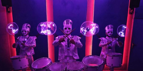 Hologram-Drum-Act-Using-Fan-Technology