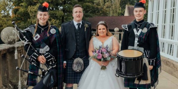 Scottish-Bagpipe-Duo-At-Outdoor-Event
