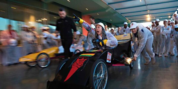 Employees-Enjoying-Formula-One-Team-Building-Challenge