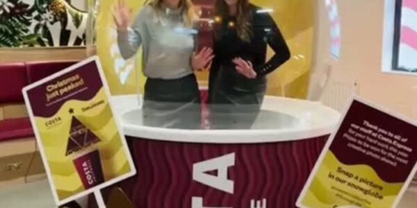 Costa-Branded-Life-Size-Snow-Globe