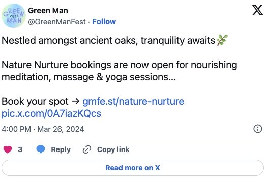 Green man tweet
