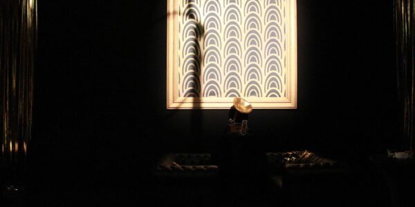 Opulent art deco wall decor for Gatsby theme.