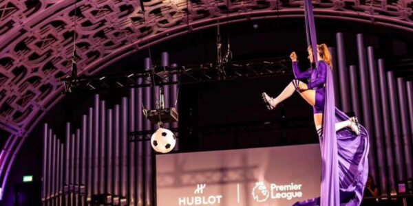 Football-Themed-Aerial-Silks-Display