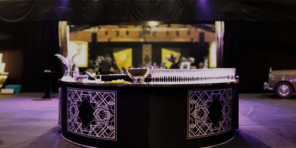 Hire event bars for your Gatsby theme, custom created on site.