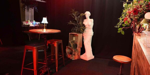We use a wide variety of props and event styling tricks to bring your 1920s theme event space to life.