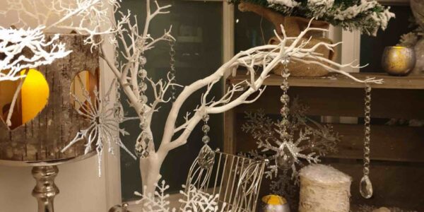 Table centrepieces for Classic Christmas themed events.