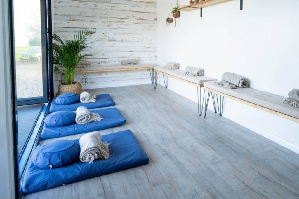 Meditation space for outdoor corporate events.