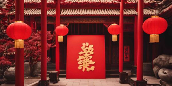 Bold red signage that can be incorporated into Chinese New Year themed events.