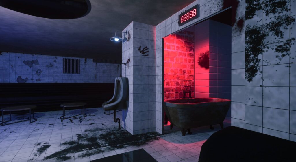Bathroom set design for SAW themed event used for TABU nightclub.