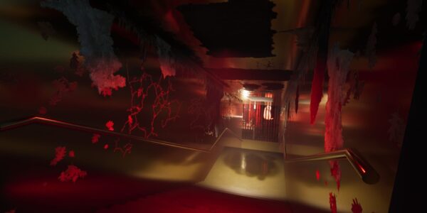 Design for creepy butchers slaughterhouse stairs.