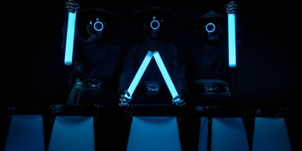 Futuristic LED drum show