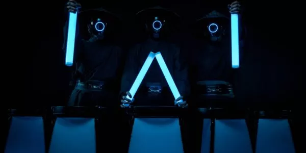 Futuristic LED drum show