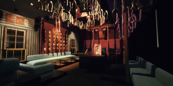 Bespoke design of leatherface's slaughter chamber from Texas Chainsaw Massacre for Halloween Event.