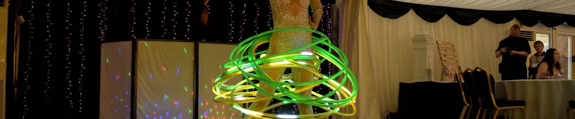 LED hula hoop act