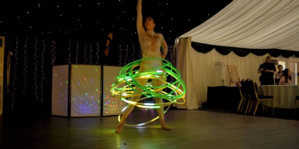LED hula hoop act