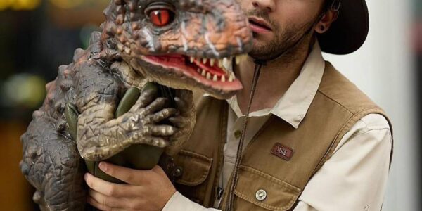 Ranger Holding a Baby Dinosaur