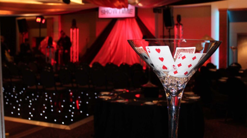 Unique Casino event theming perfect for Christmas Party festivities 