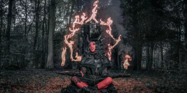 Devil-Fire-Performer-Creepy-Forest-Fire-Performance