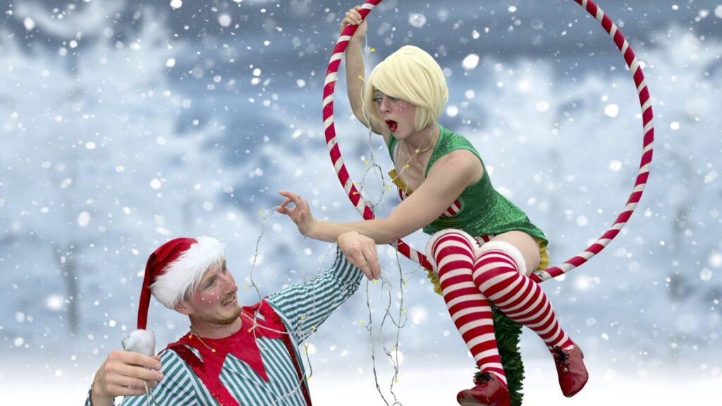 Elf Circus Show for hire including hoop performer