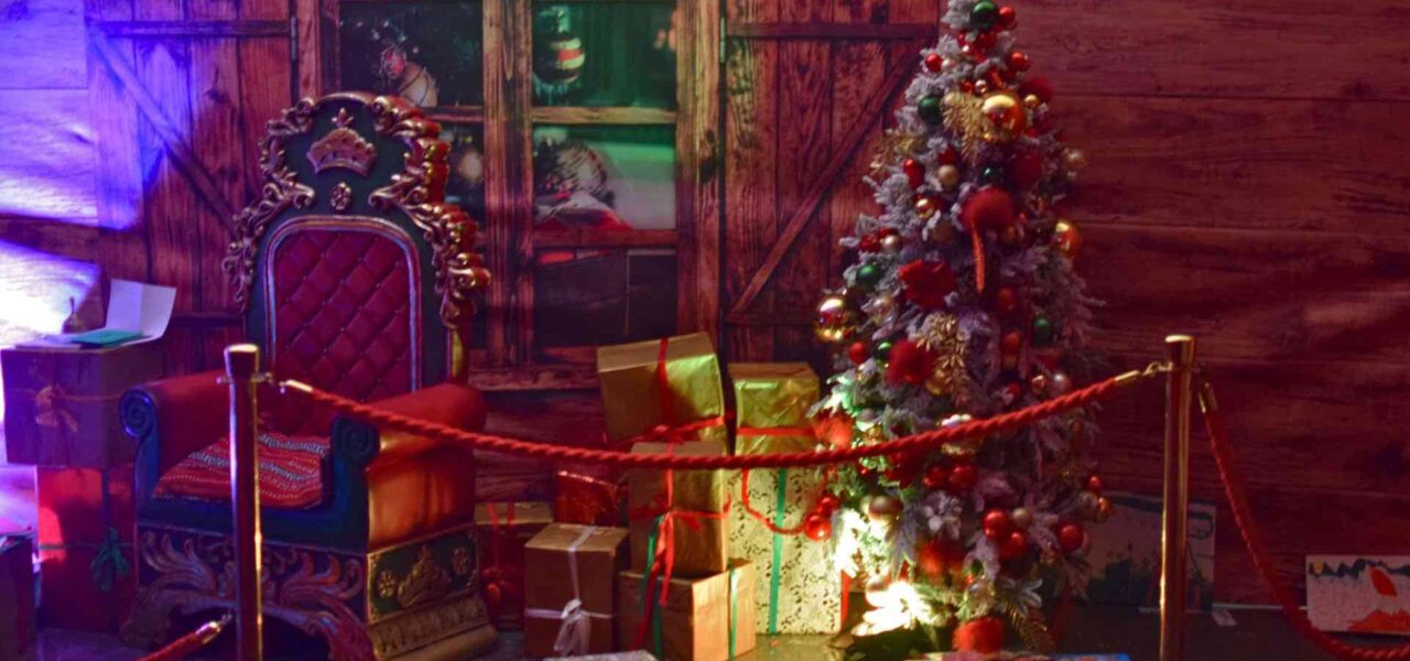 Immersive Santa's grotto installed at the end of your experience.