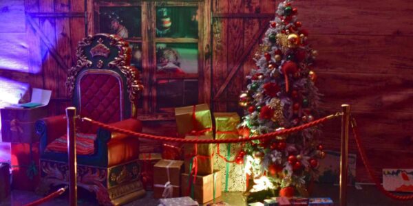 Immersive Santa's grotto installed at the end of your experience.