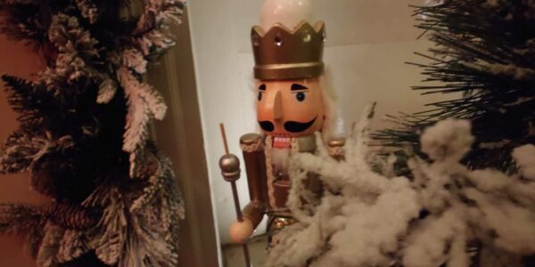 Nutcracker prop used as part of a bespoke themed grotto.