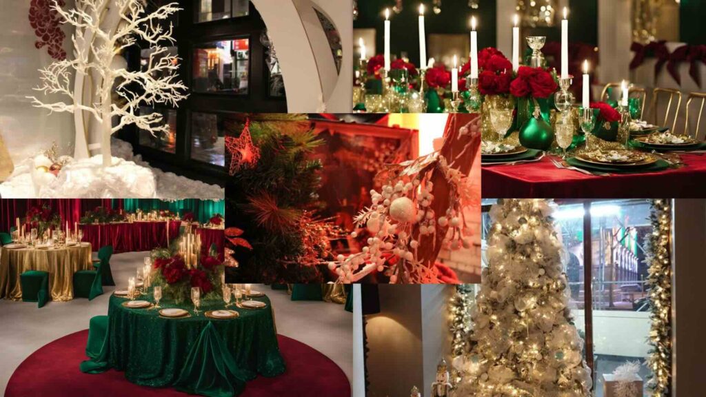 Collage of sparkle Christmas themed events.