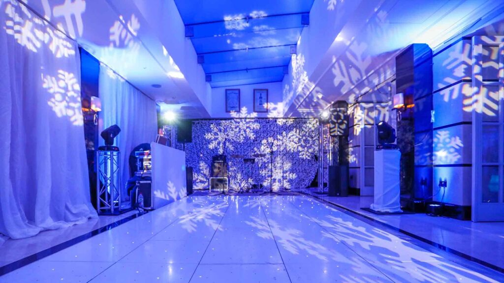 Check out our Winter Wonderland theme for your upcoming Corporate 
Christmas Party festivities