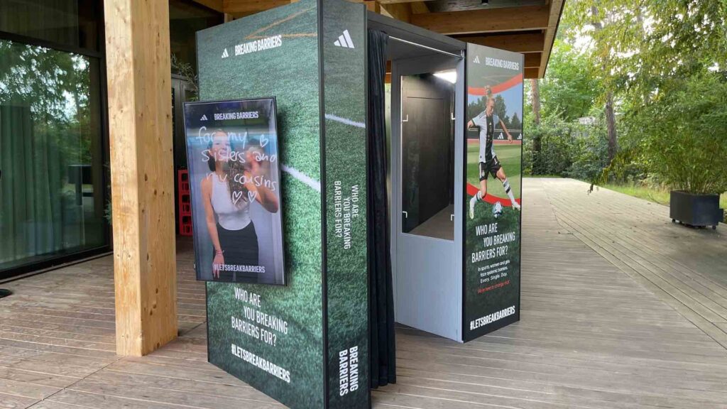 Adidas Branded Booth in public