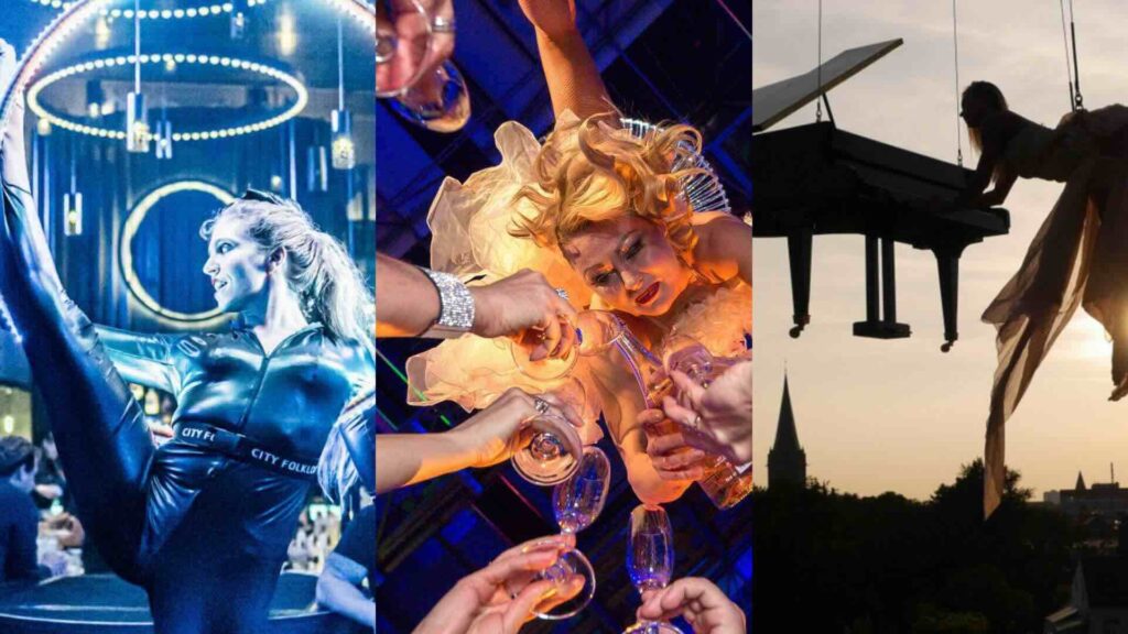 Collage of Aerial Displays for Gala Dinners