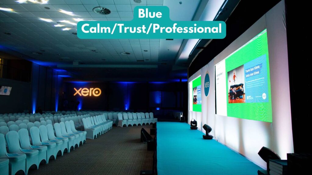 Blue Xero stage representing calm and professionalism.