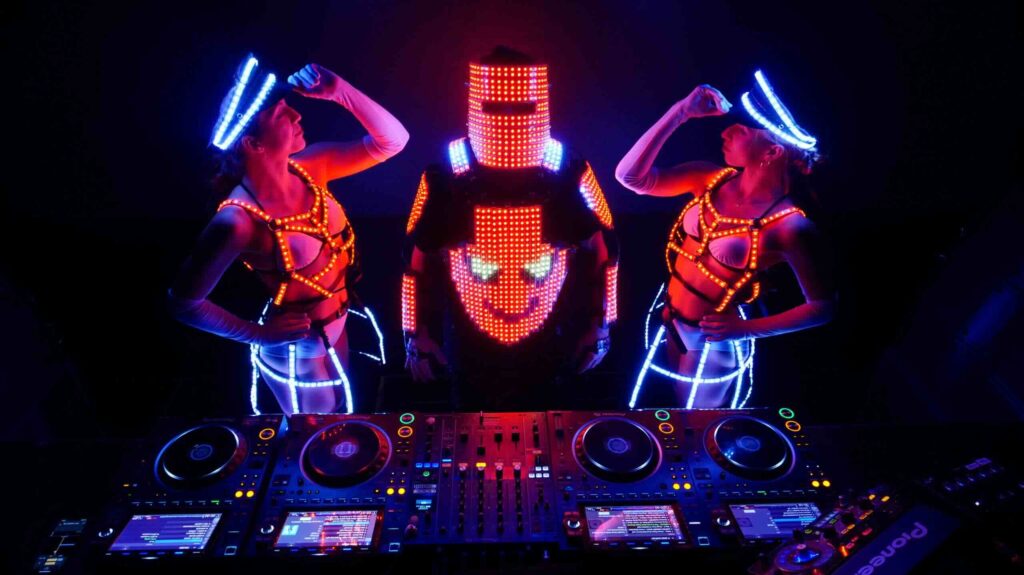 Immersive DJ show with LED dancers